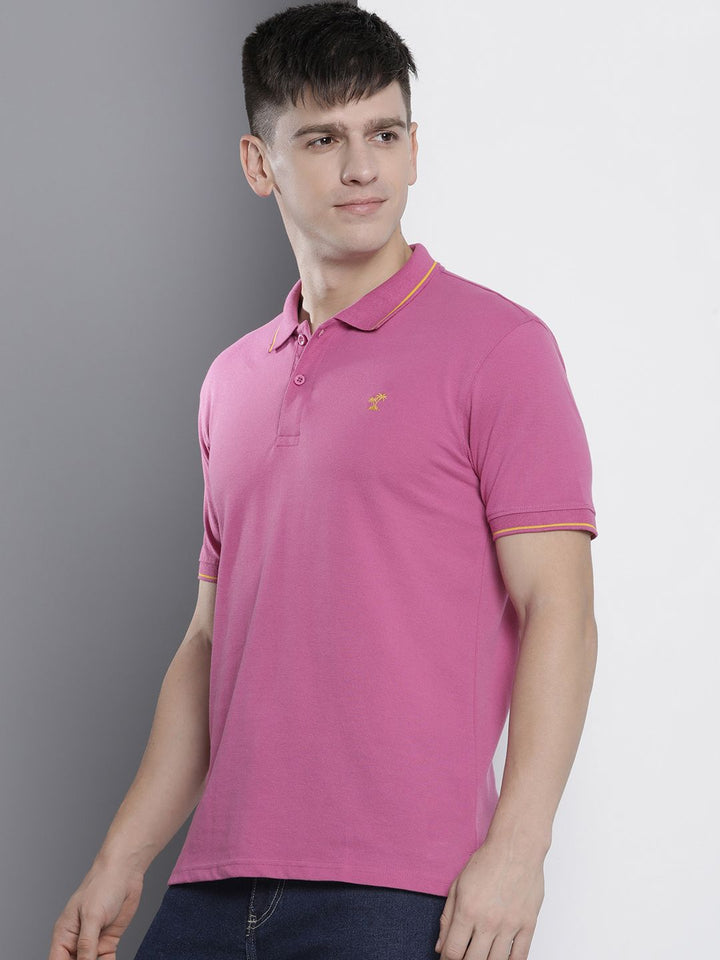 The Indian Garage Co Men Solid Polo Collar T-shirt