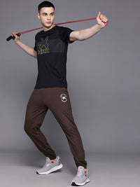 HRX by Hrithik Roshan Men Brand Logo Detail Mid-Rise Regular Fit Training Joggers
