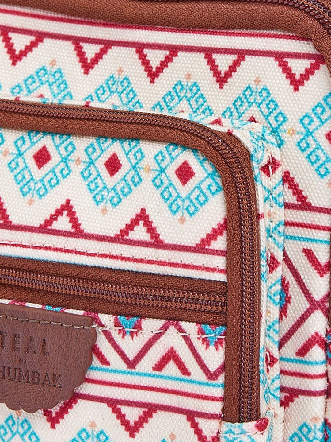 TEAL BY CHUMBAK Ethnic Motifs Printed Structured Sling Bag