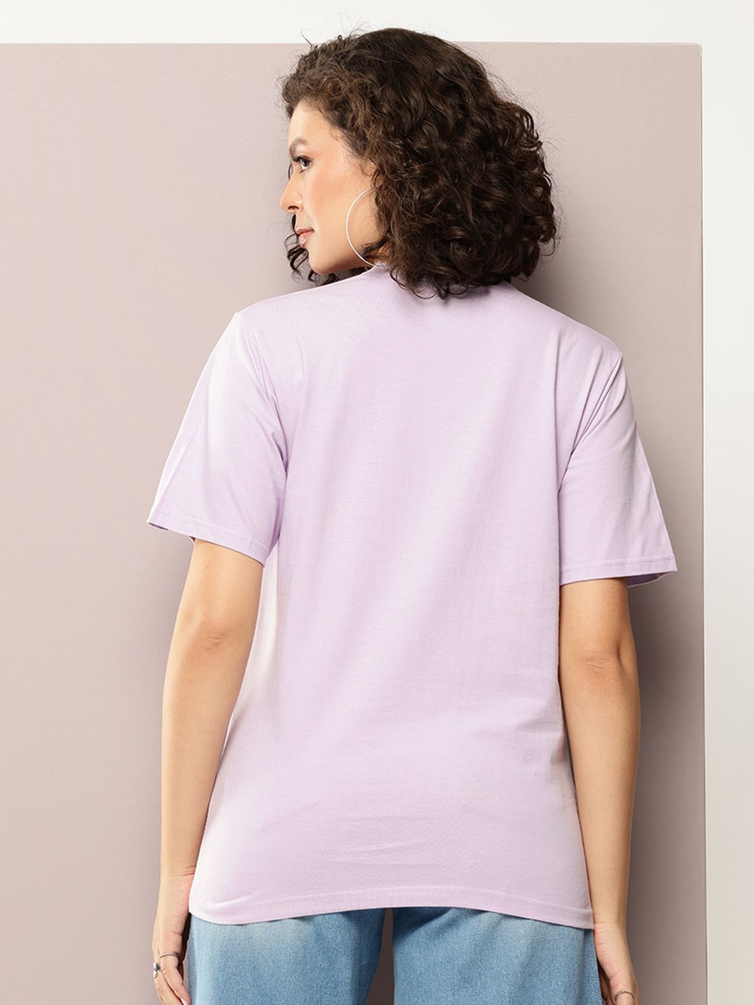 DILLINGER Women Oversized Crew Neck Varsity Puff Printed Tshirt