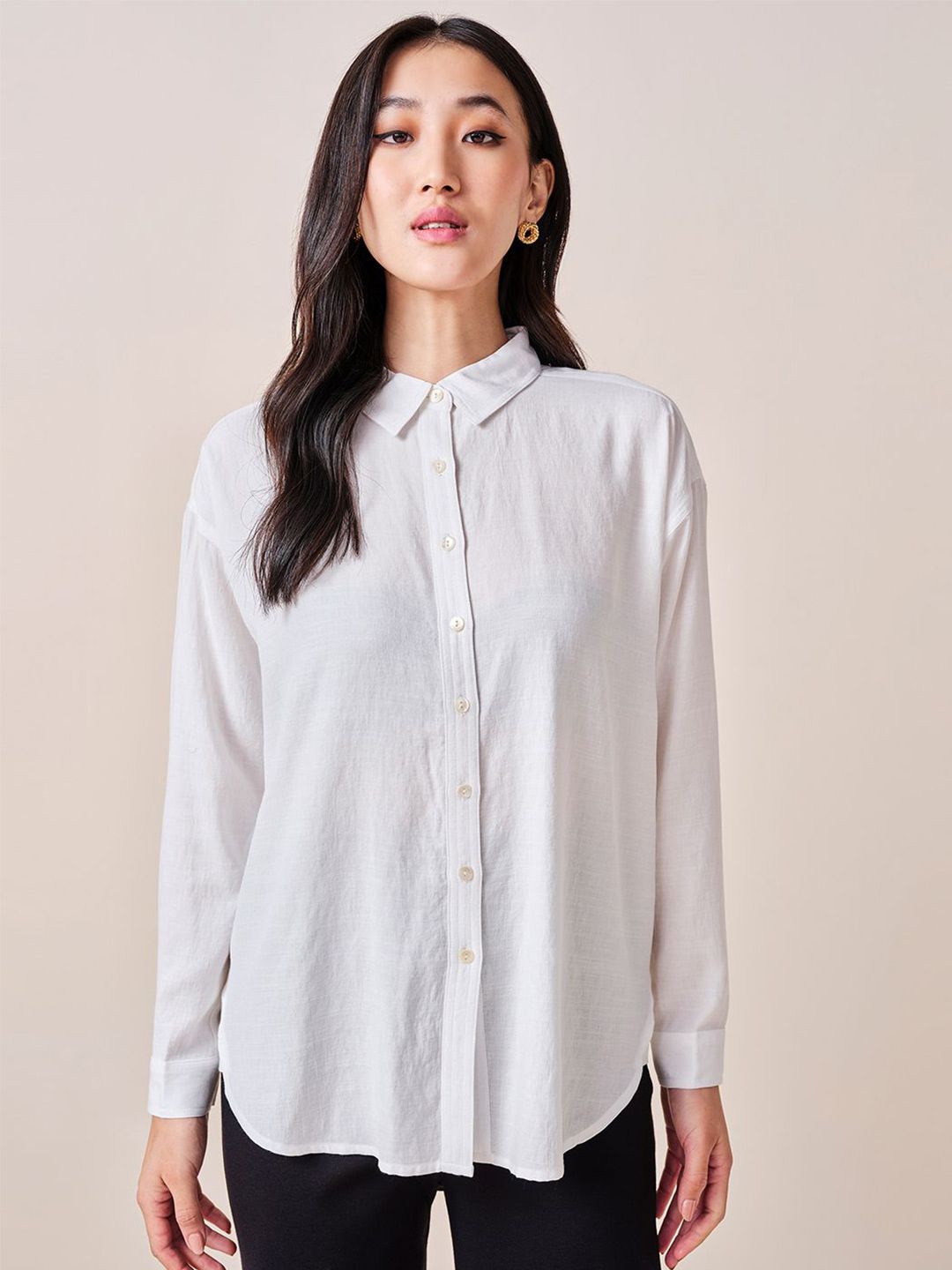 AND Solid Shirt Style Top
