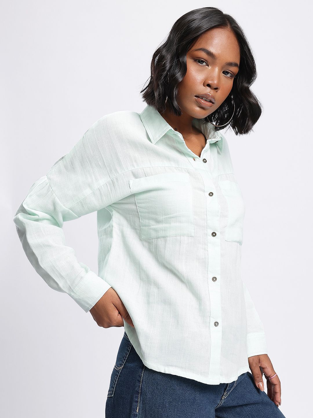 DressBerry Urban Elegance Drop-Shoulder Shirt