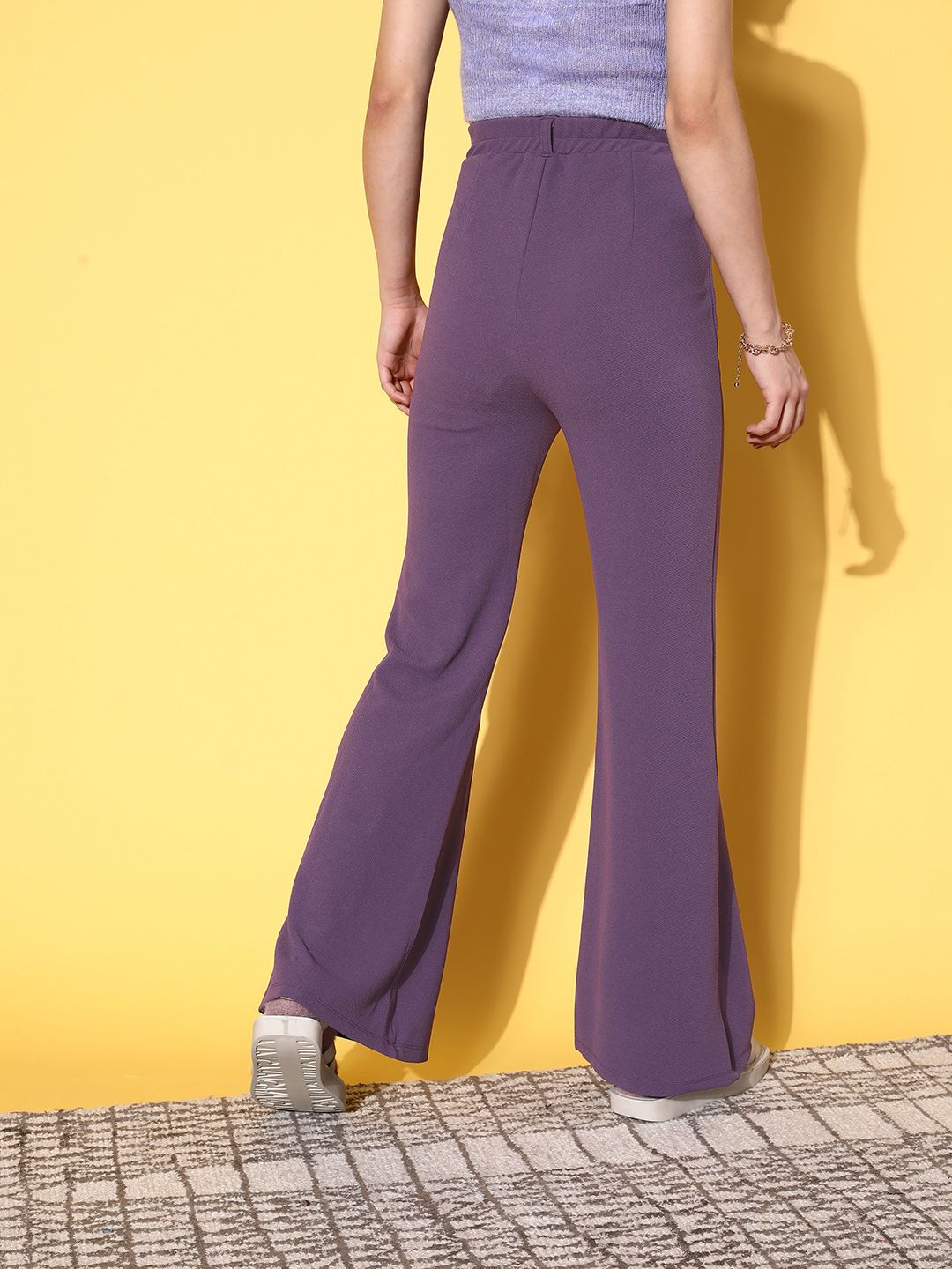 SASSAFRAS Women High-Rise Bootcut Trousers
