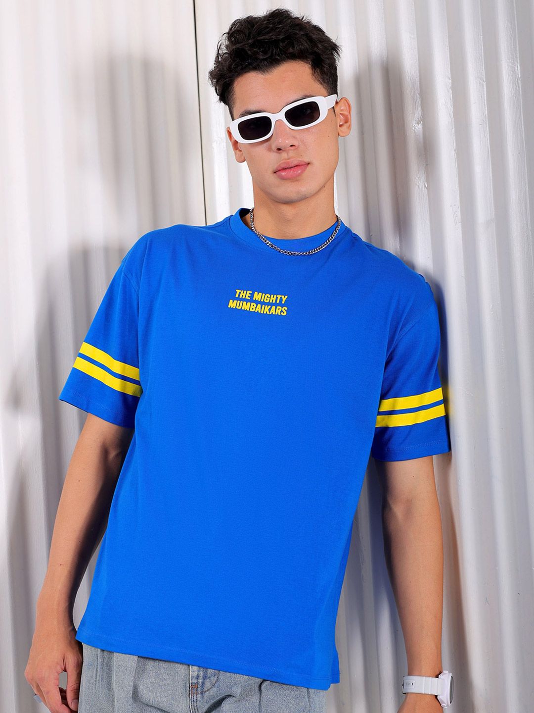 The Indian Garage Co Typography Printed Cotton Boxy T-shirt