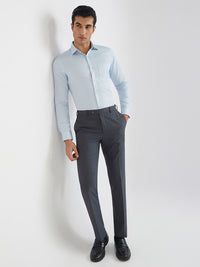 Raymond Self Design Slim Fit Pure Cotton Formal Shirt