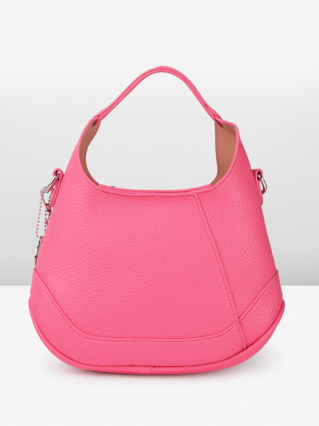DressBerry Structured Stylized Handle Handheld Bag with Bow Detail