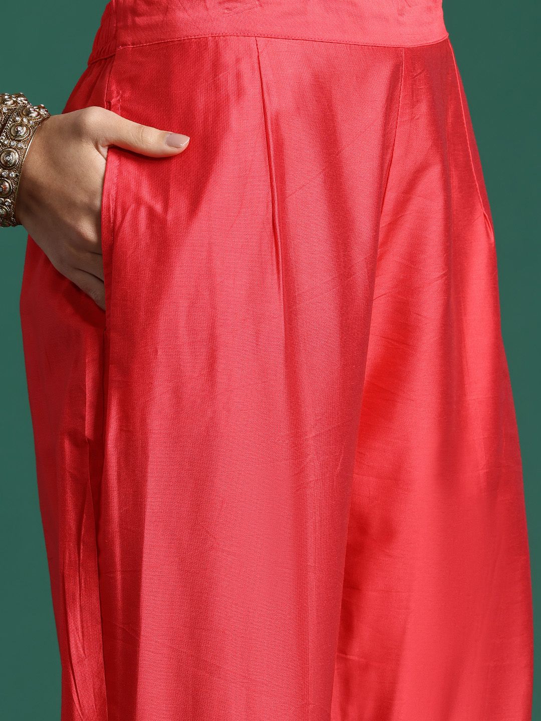 Indo Era Ethnic Motifs Printed Zari Kurta with Trousers & With Dupatta