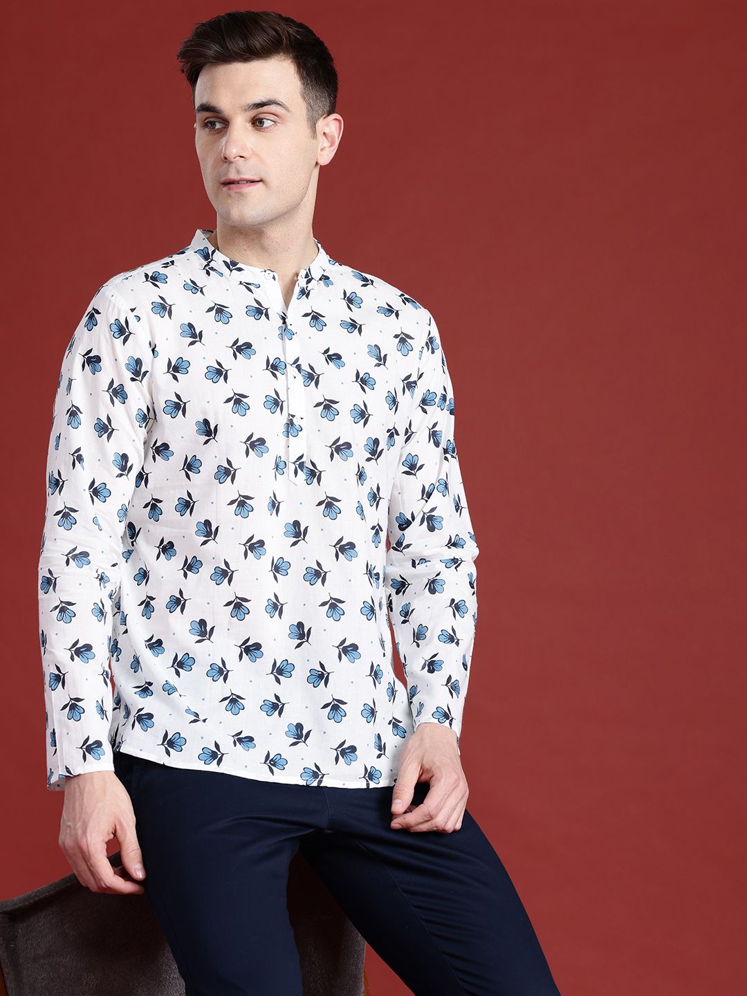 Anouk Floral Printed Pure Cotton Kurta
