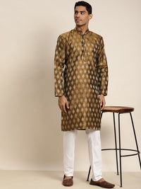 SOJANYA Rekaan Tenunan Kolar Mandarin Silk Cotton Kurta