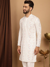 SOJANYA Kurta Katun Bersulam Motif Etnik Labuci