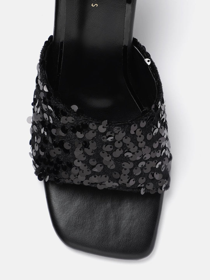 Lino Perros Sequin Embellished Slim Heels