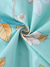 Klotthe Blue Floral Dicetak 300 TC Bedsheet King dengan 2 penutup bantal