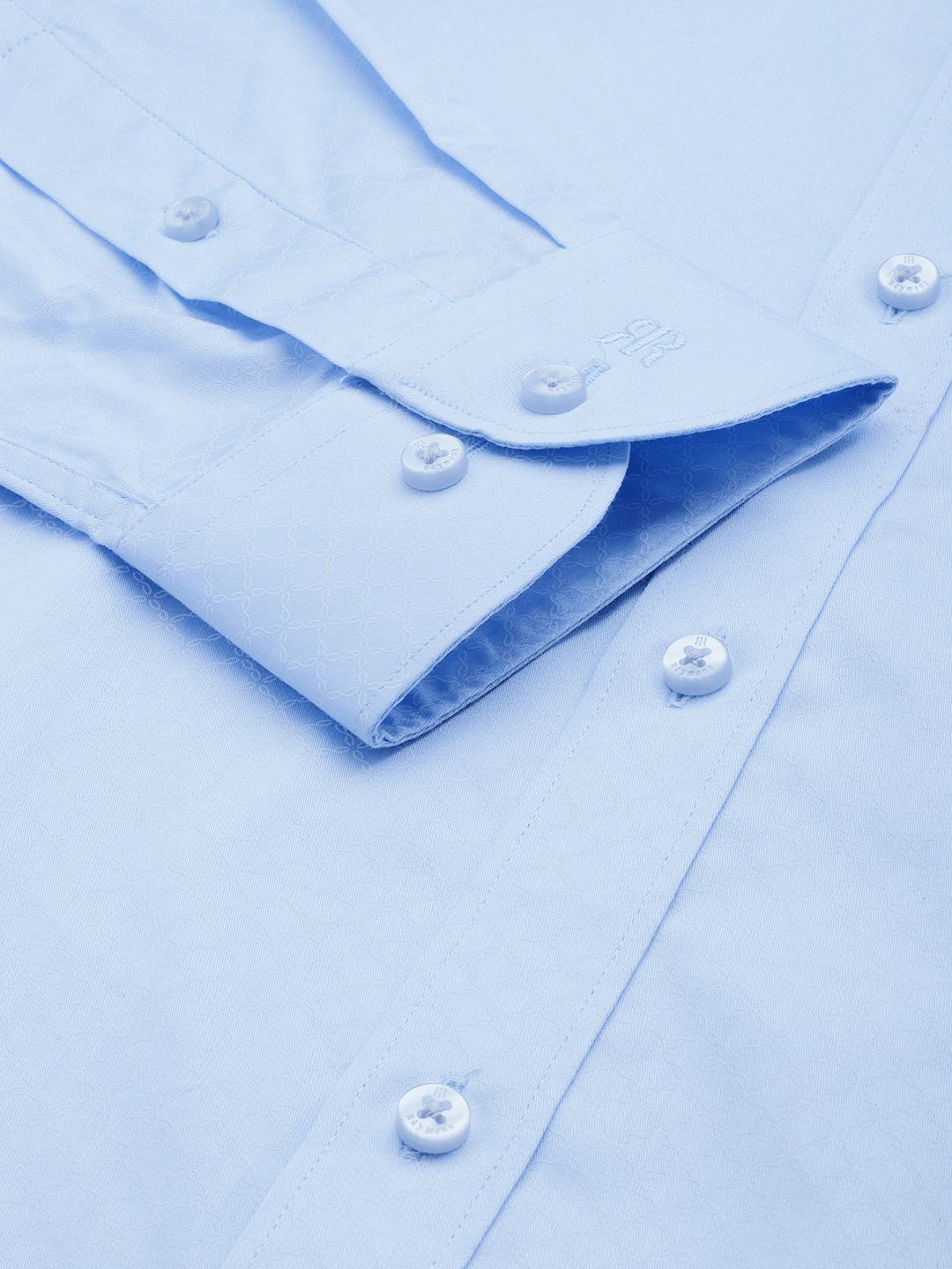 Raymond Pure Cotton Slim Fit Geometric Printed Formal Shirt