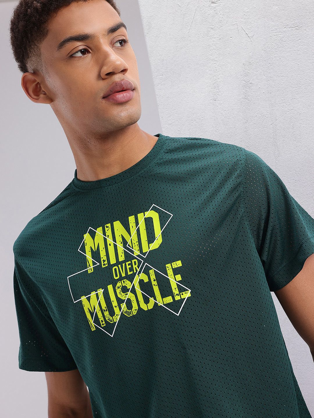HRX by Hrithik Roshan Typography Printed Rapid-Dry Training T-shirt