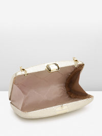 Lino Perros Snake Skin Textured Box Clutch