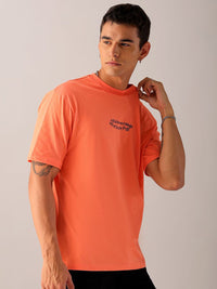 The Indian Garage Co Men Back Printed Boxy Oversized Round Neck T-shirt