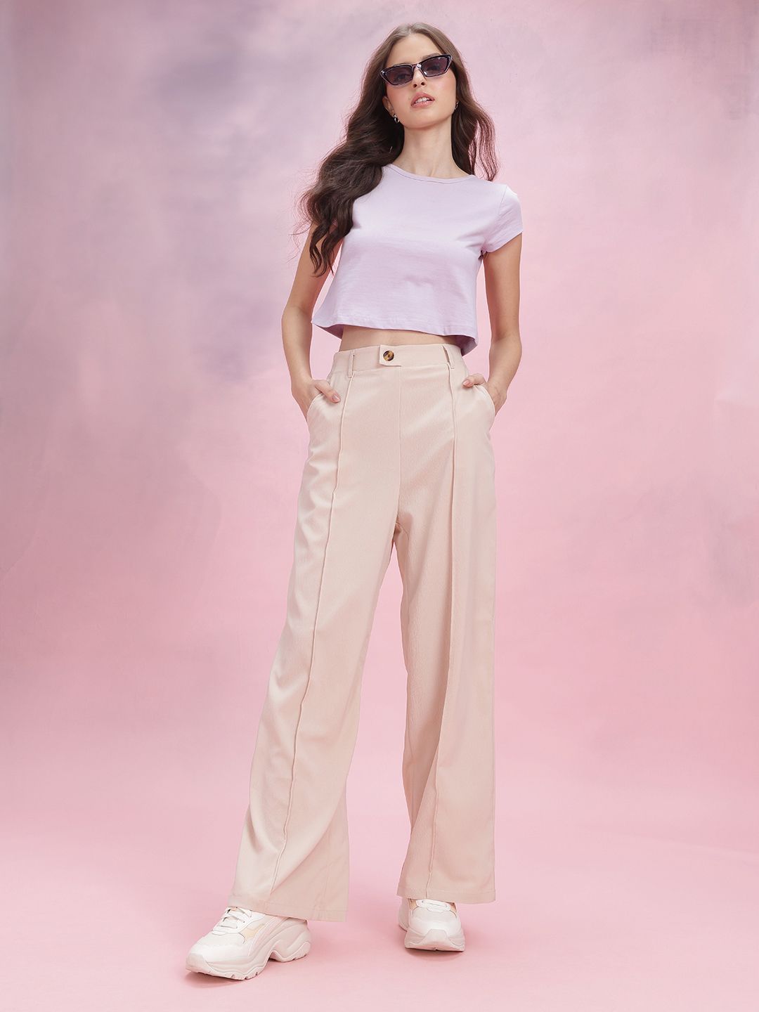 DressBerry Women High-Rise Trousers