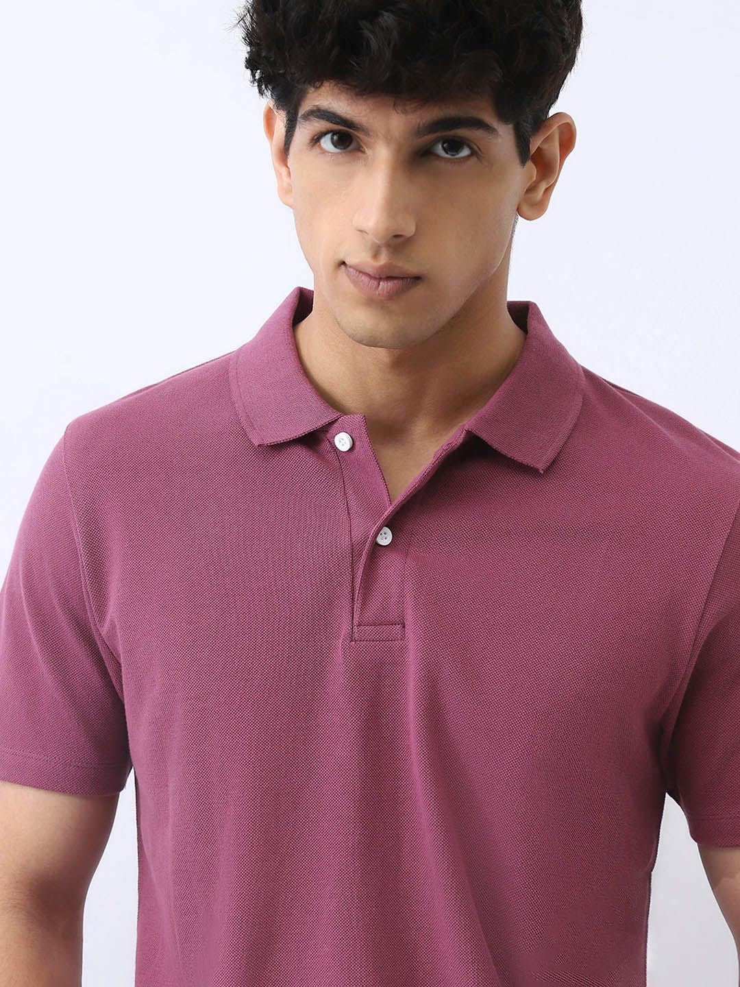 Lelaki Fesyen Urbano Pepejal T-Shirt Polo Lengan Begitu