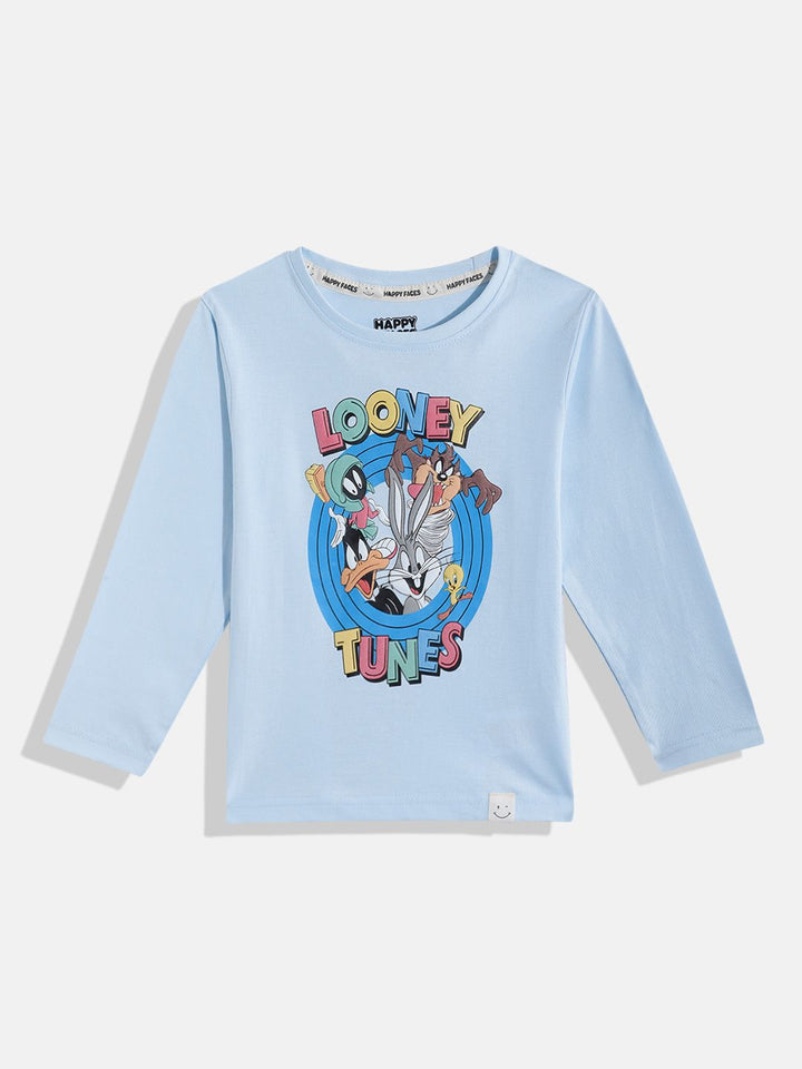 Happy Faces Boys Looney Tunes Printed Pure Cotton T-shirt