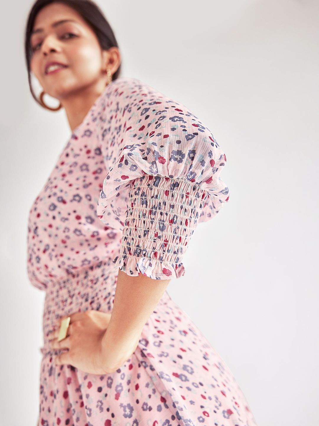 The Label Life Floral Print Fit & Flare Maxi Dress
