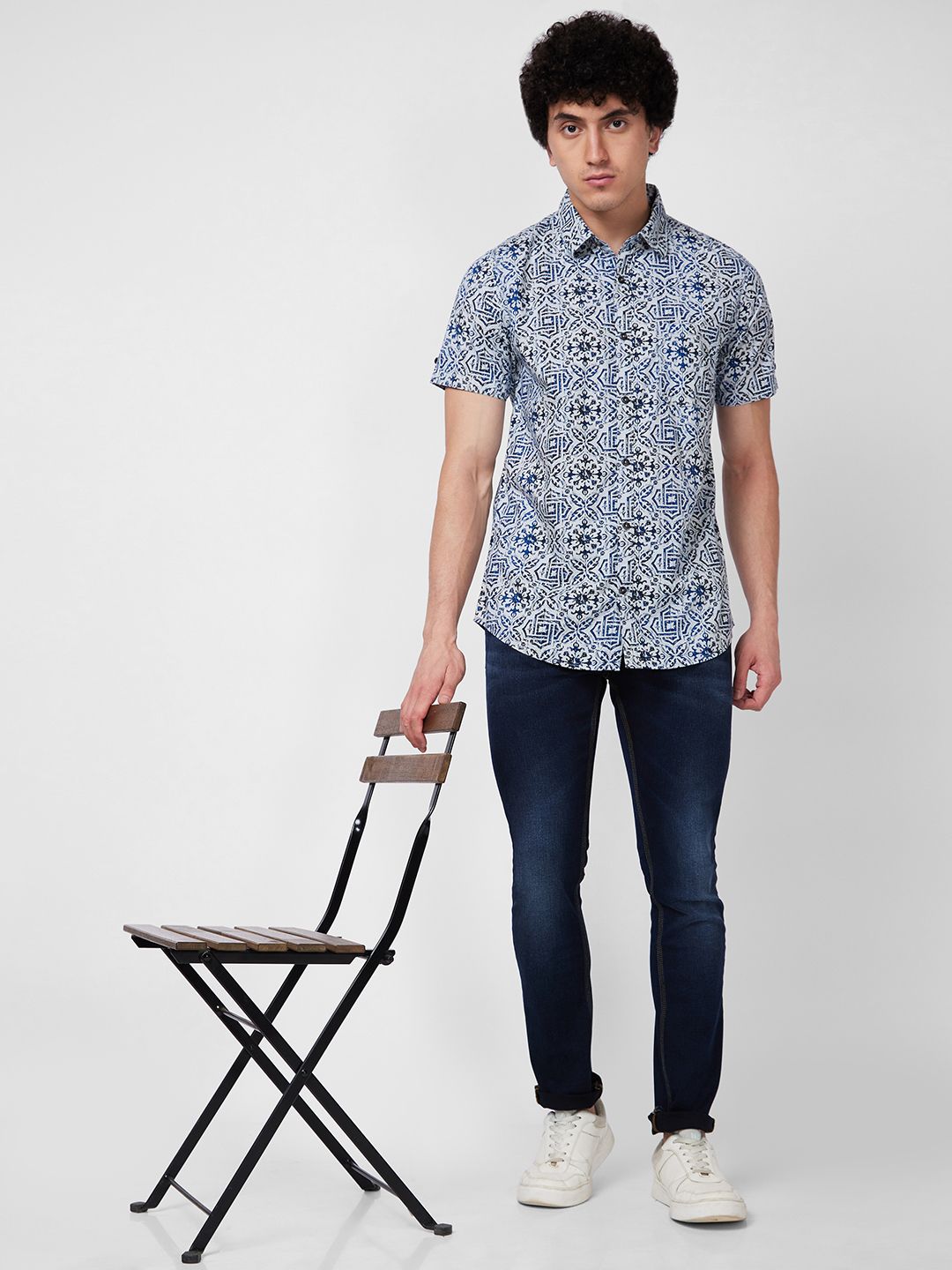 SPYKAR Floral Printed Cotton Casual Shirt