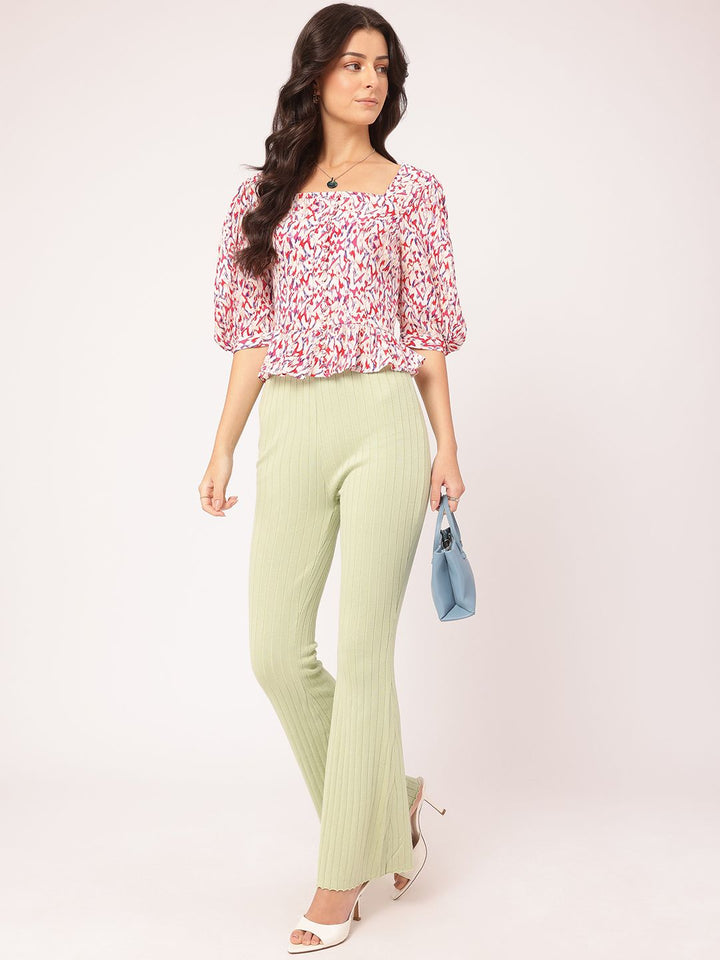 DressBerry Sweet & Simple Square Neck A-line Top