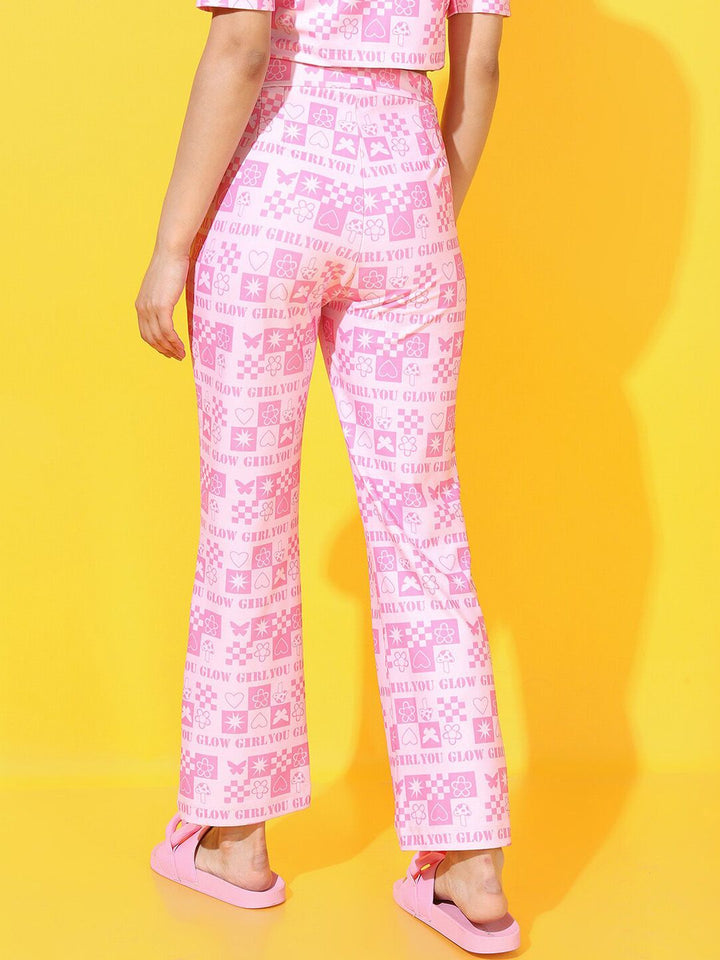 Tokyo Talkies Women Pink Floral Trousers