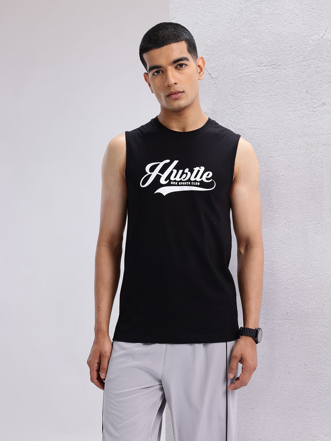 HRX by Hrithik Roshan Typography Print Lifestyle Sleeveless T-shirt
