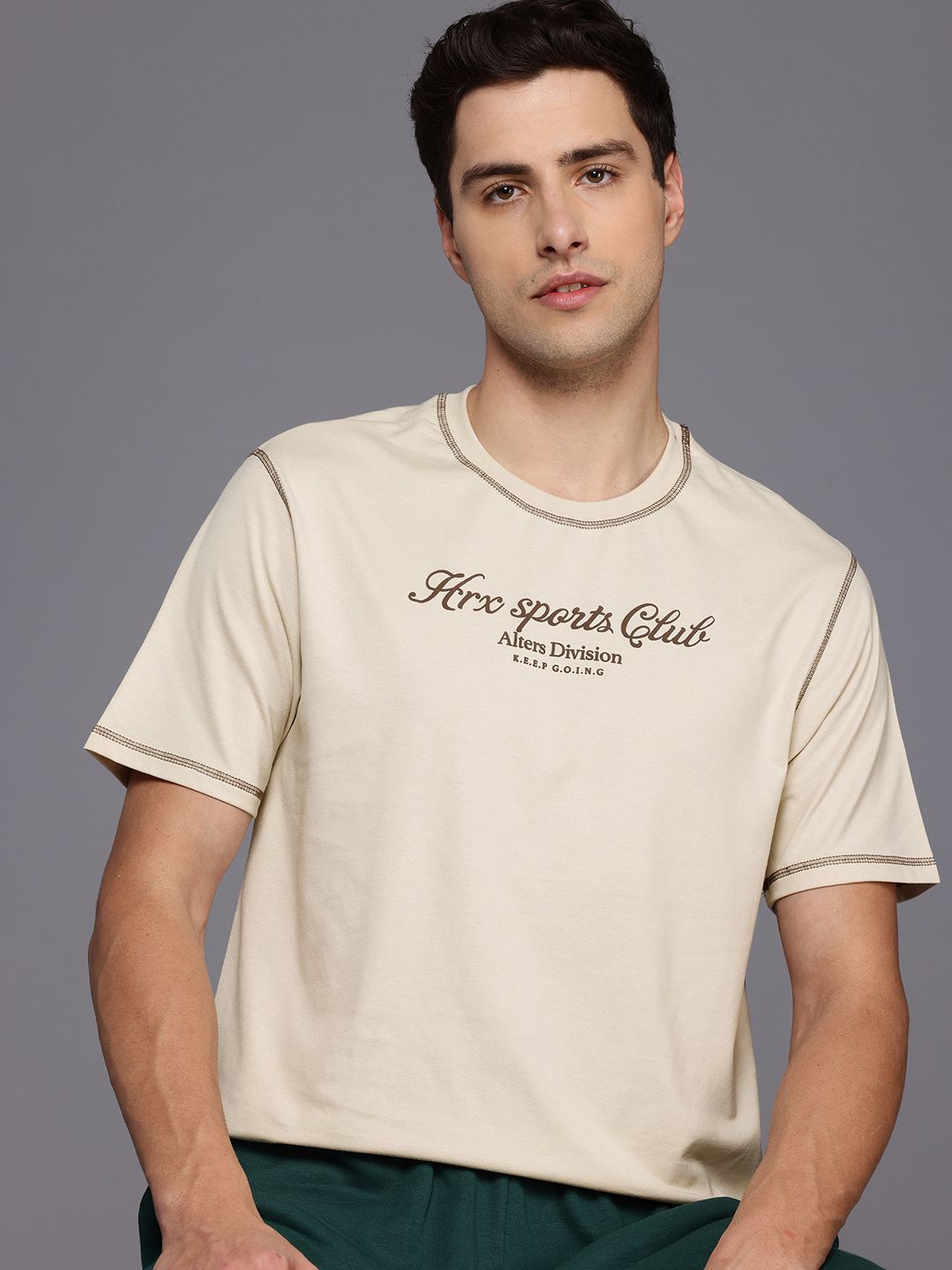 HRX by Hrithik Roshan Lifestyle Typography Print T-shirt