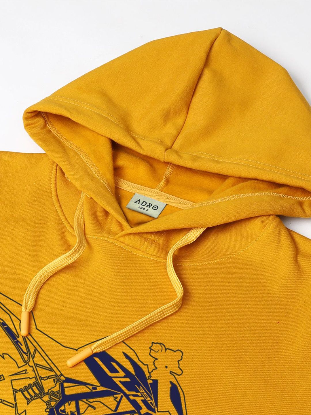 ADRO Men Printed Hooded Pullover Sweatshirt