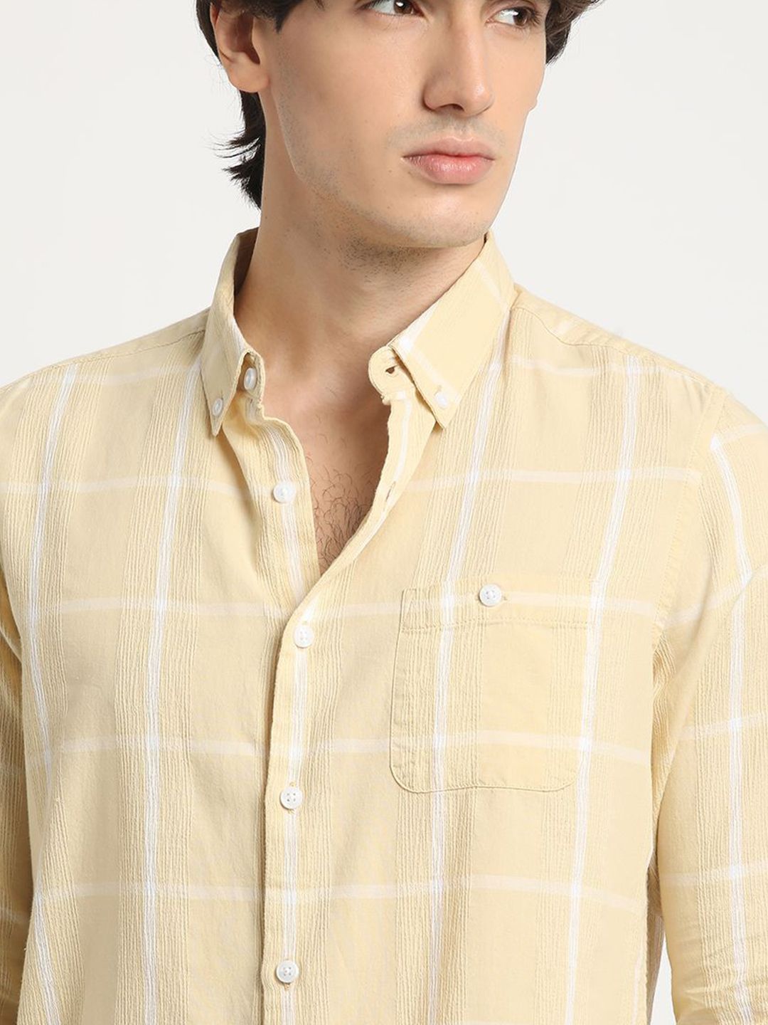 THE BEAR HOUSE Checked Slim Fit Casual Shit