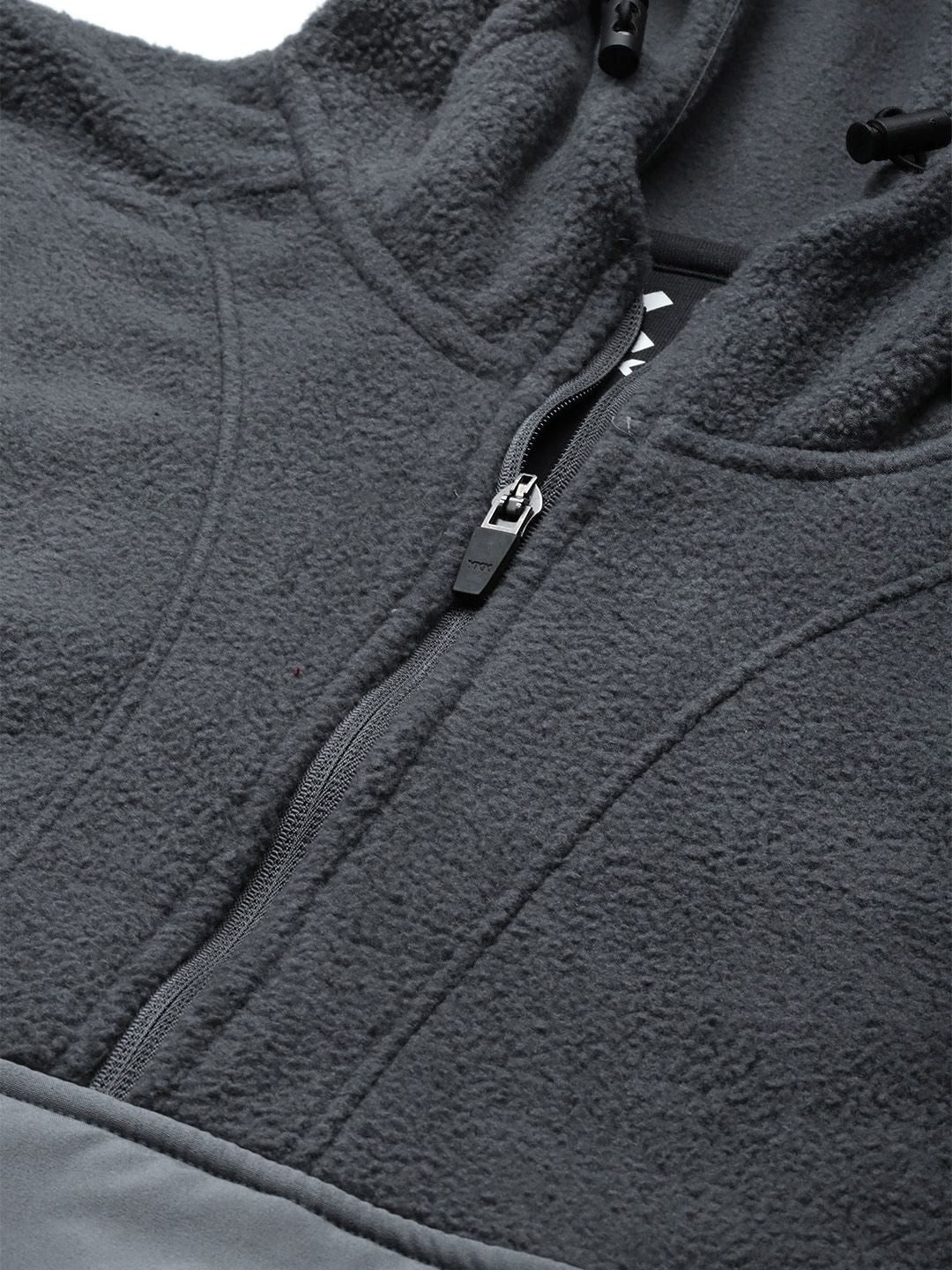 HRX by Hrithik Roshan Hooded Half-Zipper Sweatshirt