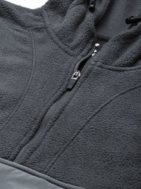 HRX by Hrithik Roshan Hooded Half-Zipper Sweatshirt