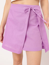 DressBerry Women Chic Laven Wrap Mini Skirt