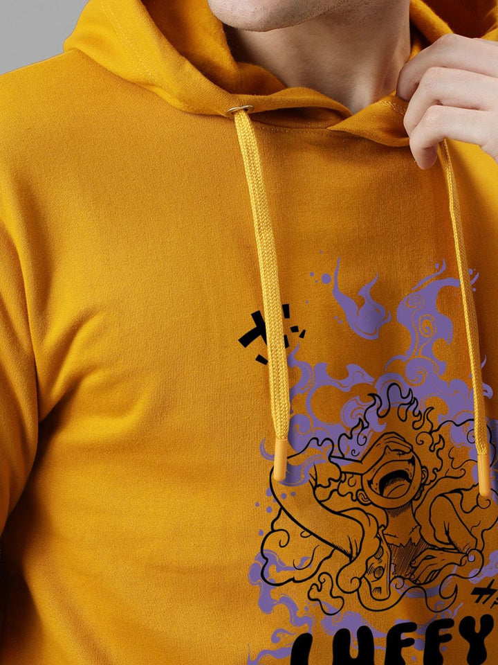 ADRO Men Printed Hooded Pullover Sweatshirt