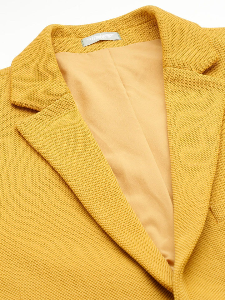 Park Avenue Self Design Super Slim Fit Single-Breasted Formal Blazers