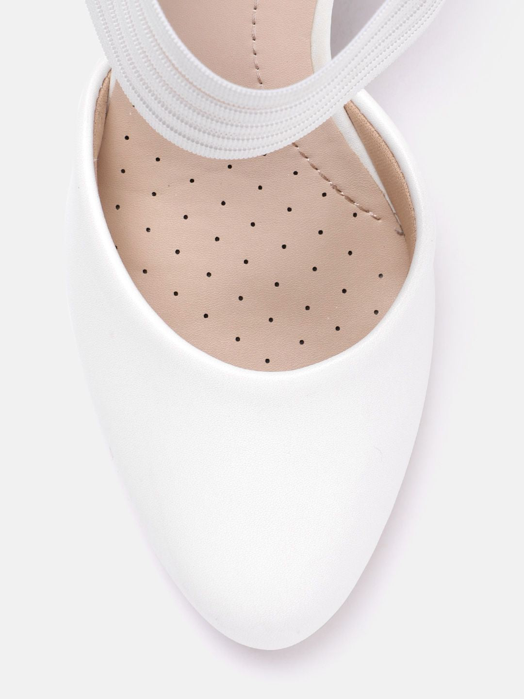 Lino Perros White Slim Heeled Pumps