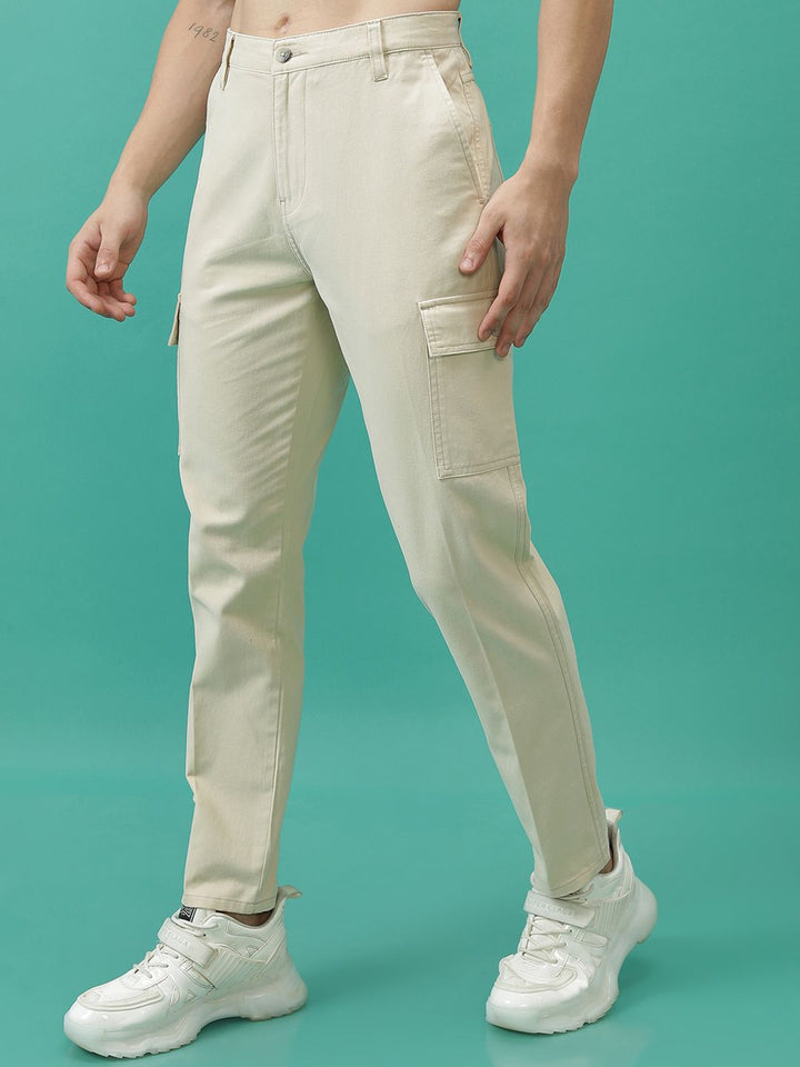 HIGHLANDER Men Cotton Cargo Trousers