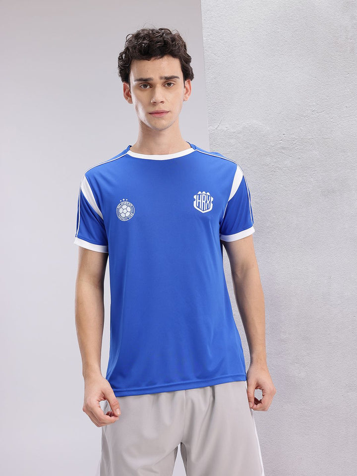 HRX by Hrithik Roshan Brand Logo Print Rapid-Dry Football T-shirt