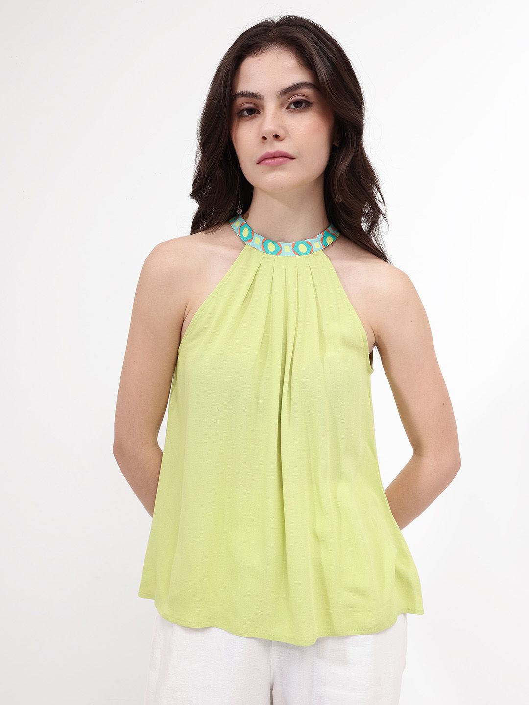 RAREISM Halter Neck Cotton Top