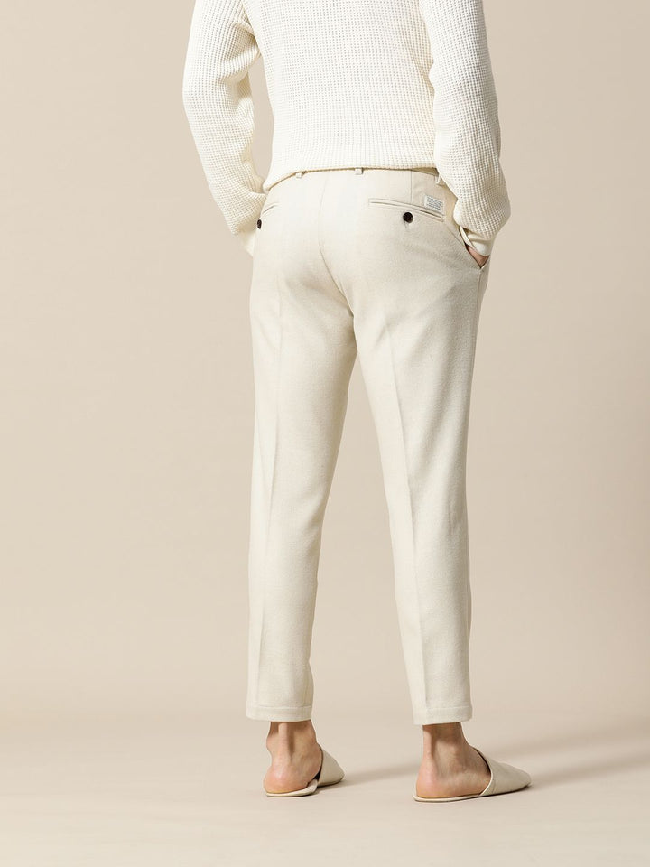 Mr Bowerbird Men Solid Tailored Pleated Trousers