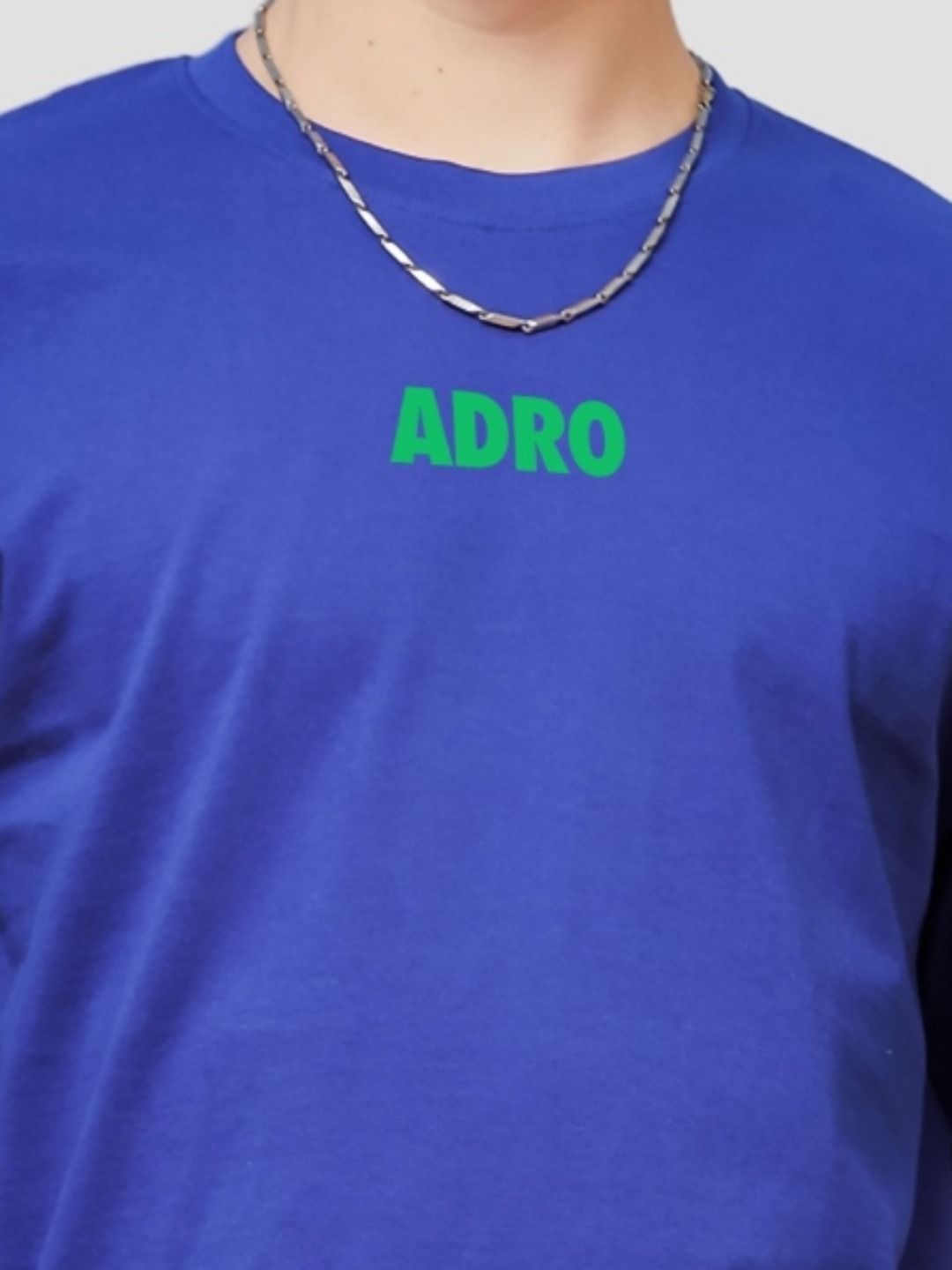 ADRO Lelaki Grafik Bercetak T-Shirt Bersaiz Besar Kapas Leher Bulat