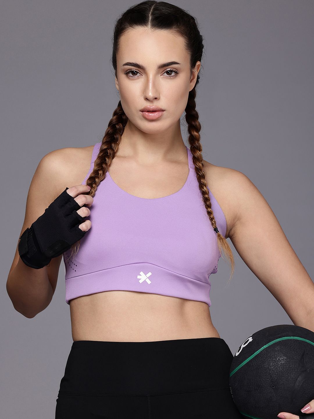 HRX by Hrithik Roshan Rapid-Dry PERFORMANCEBONDED Lightly Padded Training Bra KT7910_02_B