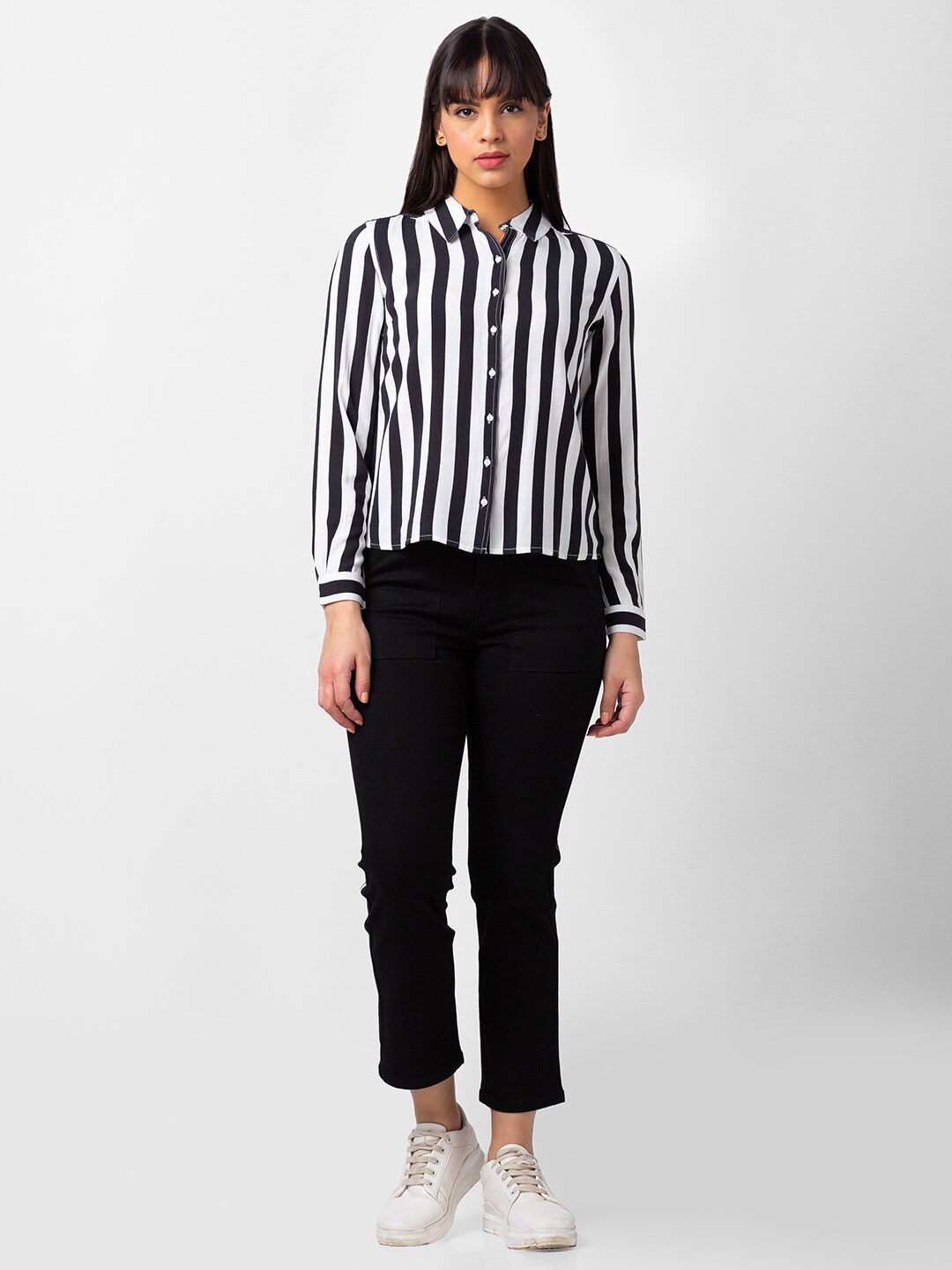SPYKAR Women Striped Casual Cotton Shirt