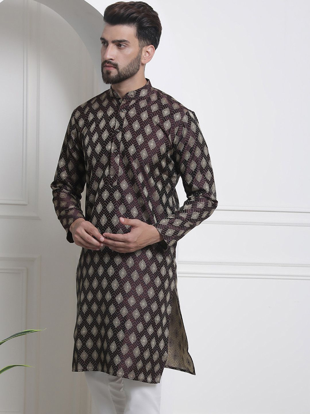 SOJANYA Kurta Katun Sutera Motif Etnik