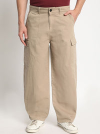 Bene Kleed Men Cotton Loose Balloon Fit Cargos Trousers
