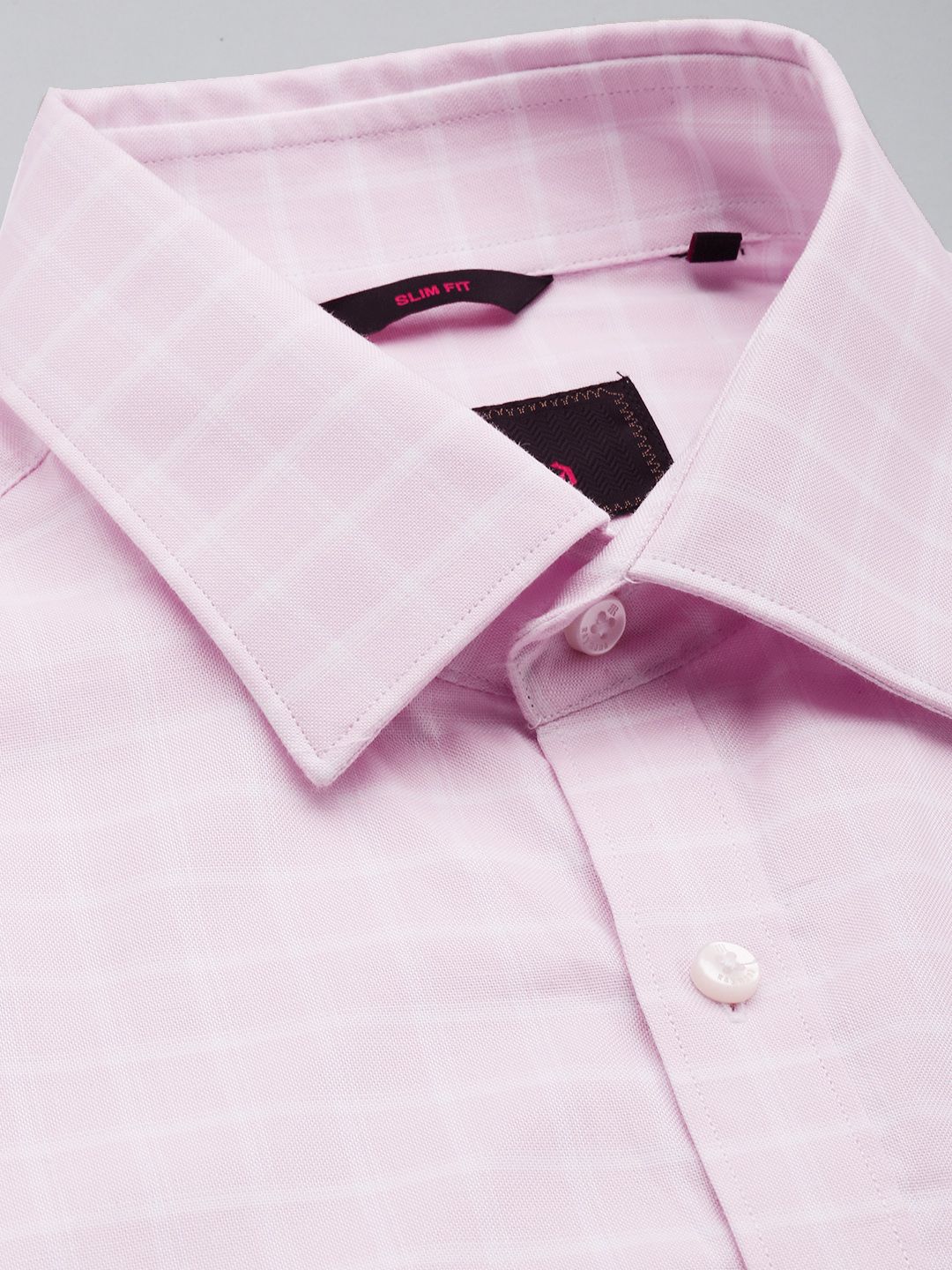 Raymond Pure Cotton Slim Fit Opaque Checked Formal Shirt
