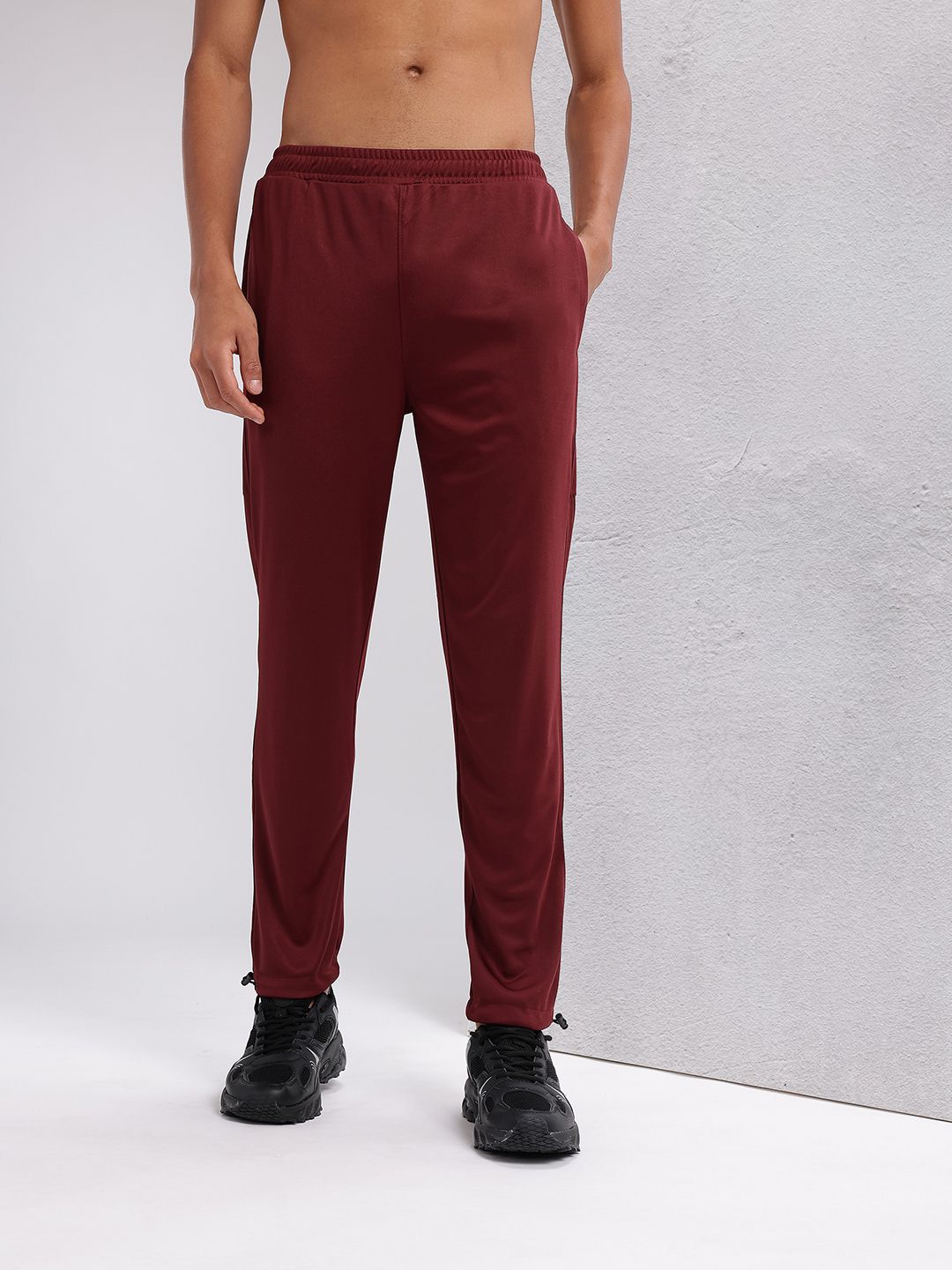HRX by Hrithik Roshan Men Mid-Rise Rapid-Dry Training Track Pants with Toggle