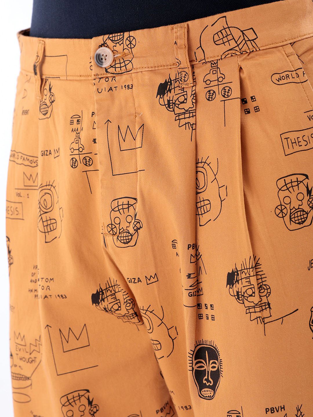 The Indian Garage Co Men Printed Mid Rise Cotton Loose Fit Trousers