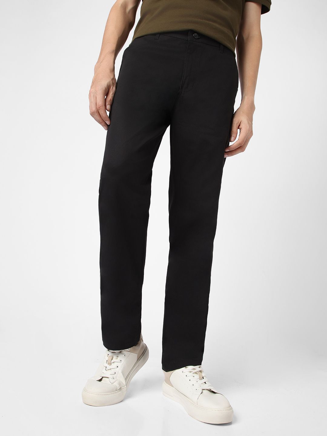 Urbano Fashion Men Stretch Cotton Regular Fit Casual Chinos Trousers